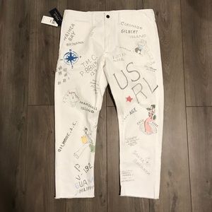 Polo Ralph Lauren Graphic Chino Jogger Pants White